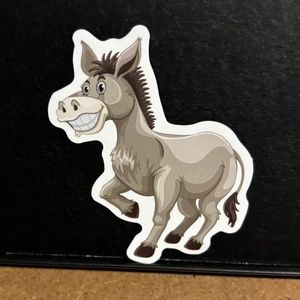 SMILING DONKEY STICKER